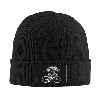 Велосипедные шапки со скелетом и черепом, осенне-зимняя шапочка, теплая кепка, женская Мужская акриловая тюбетейка