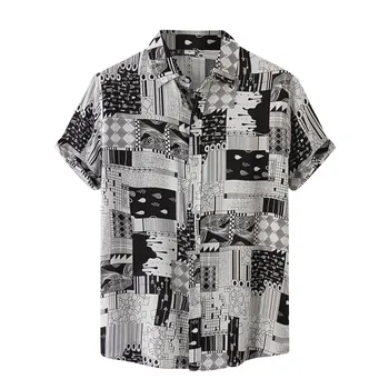 Роскошная Мужская Рубашка, Летний Повседневный Цветочный Принт, Короткий Рукав, Дизайн Для Пляжного Отдыха, Гавайская Рубашка, Блузки camisa hawaiana hombre