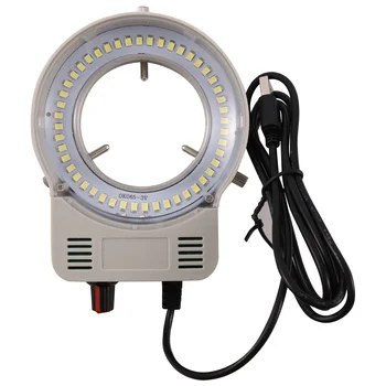 48 светодиодов Промышленный Микроскоп Камера Источник света Кольцевая лампа Лампа-осветитель С регулируемой яркостью Интерфейс USB
