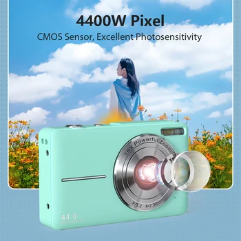 44-Мегапиксельная фотокамера 1080P 2,4-дюймовая детская цифровая камера IPS HD, легкая мини-камера с 16-кратным увеличением, подарок на день рождения для мальчиков и девочек