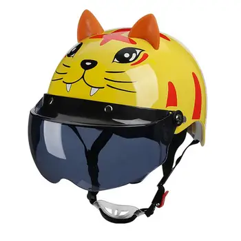 Шлем для электромобиля BYB / Abia 866 для взрослых, Симпатичный шлем, Мотоциклетный шлем, короткие коричневые защитные очки Для подарков унисекс