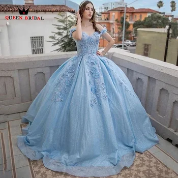 Изысканное голубое платье с открытой спиной и открытыми плечами, вечернее платье принцессы с кружевными аппликациями, выпускные платья с короткими рукавами