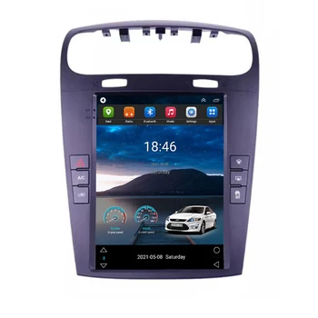 Для Dodge Journey Fiat Leap 2012 - 2030 Tesla Стиль Android Автомобильный Радиоприемник Мультимедийный DVD-плеер 48 Эквалайзер DSP Авторадио 360 Камера Аудио