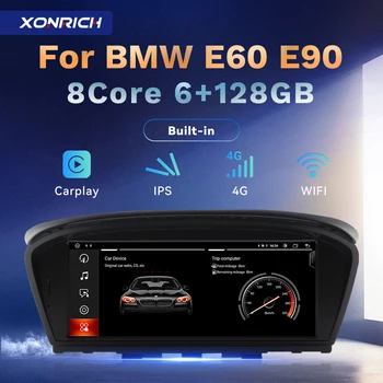 128 Г CarPlay Android 11 Автомагнитола Для BMW 5 Серии E60 E61 E63 E64 E90 E91 E92 E93 CCC CIC Мультимедийный Плеер GPS Навигация IPS