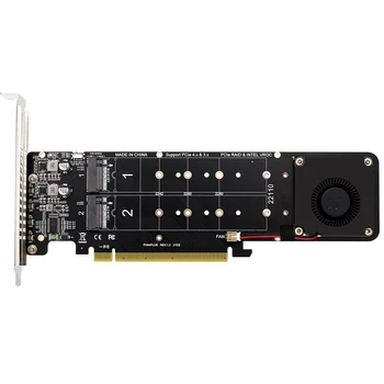 Плата адаптера PCIEx16 для M.2 NVMe SSD 4x32 Гбит/с 4 NVME M2 NVME Extended Card Adapter Board Поддерживает SSD 2280/2260/2242/2230