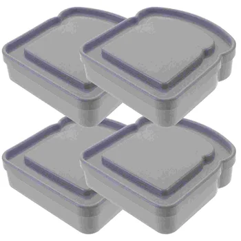 4 Шт Коробка для сэндвичей, герметичные контейнеры для путешествий, герметичные маленькие закуски, пластик для малышей