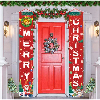 2023 Счастливого Рождества, Декоративный Дверной Подвесной Баннер, Санта-Клаус, Снеговик, Лось, Куплет, Рождественский Декор для Дома, Рождественские Украшения 2024