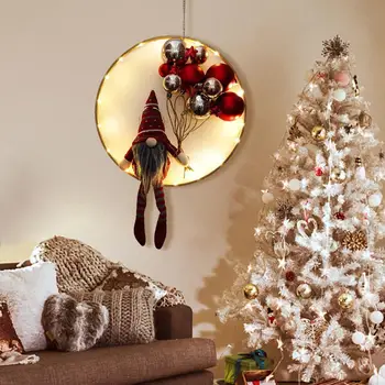 Рождественский кулон с воздушным шаром, Праздничные рождественские плюшевые украшения, Безликие куклы, Гномы с ламповыми бусинами для украшения дома на Рождество