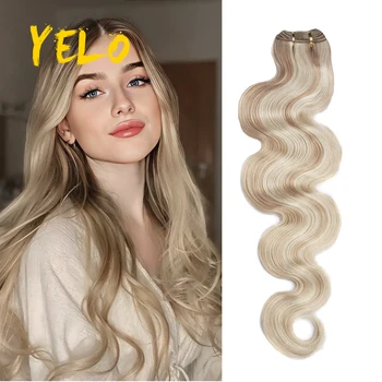 Объемные пучки Yelo Body Wave с Бразильской изюминкой, пучки человеческих волос, плетение из натуральных волос Remy, объемные волосы в стиле волны 12-26 дюймов