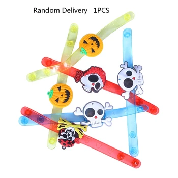 Светящиеся силиконовые браслеты Вечеринка в стиле ретро с призрачной тыквой для детских подарков на день рождения в классе