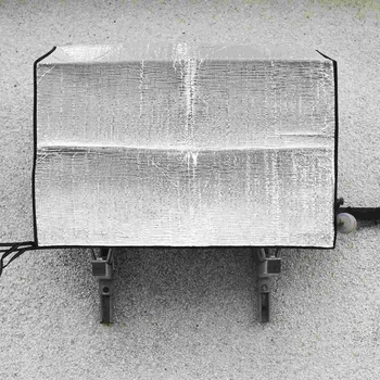 Металлическая Алюминиевая пленка, чехол для кондиционера, Наружный кондиционер, Защита от солнца, Серебристый 74x54x26 см