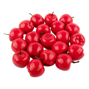 20шт красных/зеленых мини-искусственных фруктов, имитирующих Настольную модель фруктов, украшение для свадебной вечеринки, реквизит для фотосъемки, домашний декор