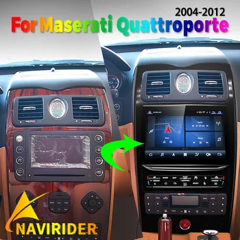 10,26-дюймовый автомобильный Android 12 Радио GPS Навигация стерео Blu-Ray экран для Maserati Quattroporte 2004-2012 CarPlay Мультимедийное видео