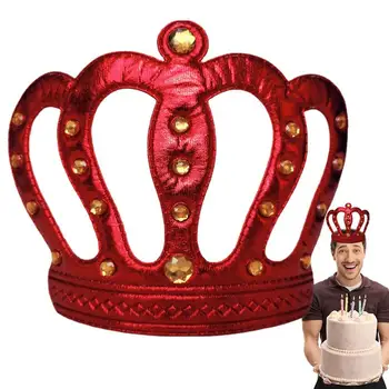 Повязка на голову в виде королевской короны, золотая повязка на день рождения для детей, корона из нетканого материала для детского дня рождения, реквизит для фотосессии на фестивале