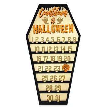 Календарь обратного отсчета Адвента на Хэллоуин, декоративное украшение для гроба с обратным отсчетом для праздничных вечеринок, декор обратного отсчета Адвента