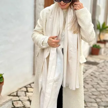 Зимнее женское повседневное пальто 2023 года в классическом ретро стиле с длинным рукавом и однобортным карманом, отделанное мягким бархатом Длинное пальто
