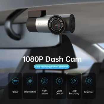 HD 1080P Автомобильный Видеомагнитофон Циклическая Запись Автоматическая Видеокамера Поддержка Обнаружения Движения TF 32G Угол обзора 140 градусов WiFi G-Сенсор