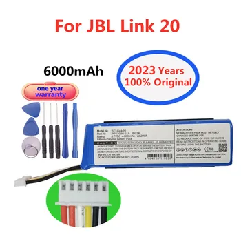 2023 Оригинальный аккумулятор для плеера и динамика большой емкости 6000 мАч для JBL Link 20 Link20 P763098 01A Беспроводной Bluetooth-динамик Bateria