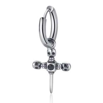 SOHOT Простые металлические серьги-кольца в стиле ретро хип-хоп с крестом для женщин, модные украшения, минималистичные аксессуары для осенней вечеринки