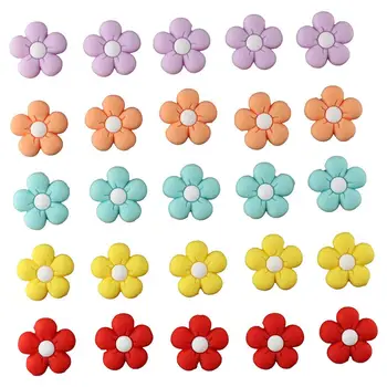 Красочные браслеты с цветами маргаритки, силиконовые бусины в форме подсолнуха, мультяшные плоские бусины, принадлежности для рукоделия.