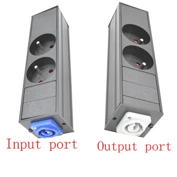 Блок питания PDU, усилитель мощности Schuko Powerlink box, аудио 3P, авиационная вилка, 2 розетки переменного тока, беспроводная