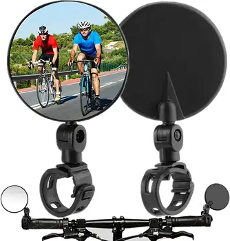 Универсальное Велосипедное Зеркало Заднего Вида С Регулируемым Поворотом Широкоугольного Велосипедного Руля Зеркала Заднего Вида для MTB Дорожных Велосипедов Аксессуары