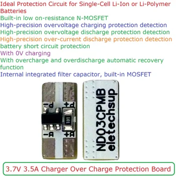 Сверхмалый Одноэлементный литий-ионный Литий-полимерный аккумулятор, Модуль защиты от перегрузки по току при разряде