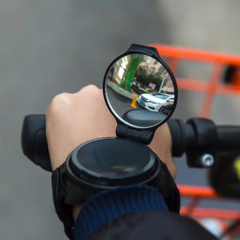 Регулируемое на 360 градусов Зеркало заднего вида велосипеда Браслет Зеркало заднего вида Нарукавник Складной Руль Безопасности Велосипедное Зеркало