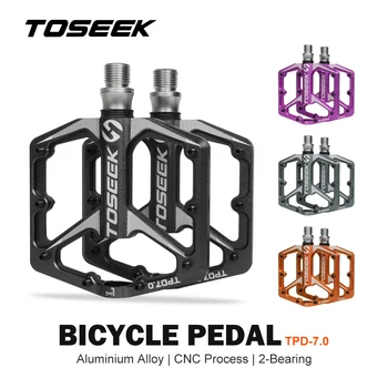 Велосипедная педаль TOSEEK 7.0 с 2 подшипниками, Велосипедная педаль с противоскользящим подшипником для подножки, Быстроразъемные Аксессуары для велосипедов из алюминиевого сплава