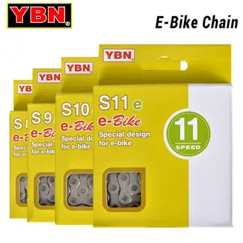 Цепь Электровелосипеда YBN 8 9 10 11 12 Скоростная Velocidade Специальной Конструкции из 136 Звеньев Цепи 9V 10V 11V 12V для Среднемоторного Электровелосипеда SHINANO BOSCH