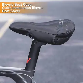 Чехол для велосипедного седла Прочный Чехол для велосипедного седла, амортизирующий, ударопрочный, нескользящий, повышающий комфорт, защищающий сиденье Mtb на дороге