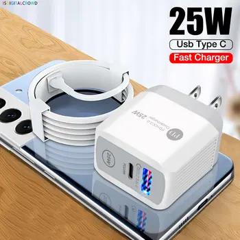 25 Вт USB Тип C зарядное устройство оригинальный для Samsung Галактика С22 типа S21 ультра Примечание 10 плюс 20 быстро ПД Chargeur кабель для Xiaomi для Huawei адаптер