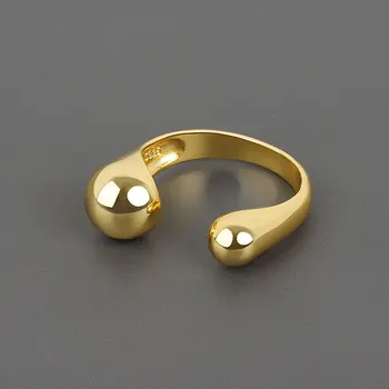 Готическое простое кольцо с шариком для женщин, женские модные кольца на палец, Корейские кольца, украшения для вечеринок для девочек 2023