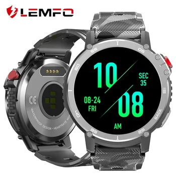 Мужские умные часы LEMFO IP68 водонепроницаемые поддержка 4G ROM подключение наушников Bluetooth 7 дней автономной работы C22 Smartwatch 2023