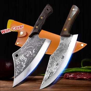 Кухонные ножи Мясницкий нож из нержавеющей стали, тесак для мяса, овощей, кемпинга, охоты, рыбалки, выживания на открытом воздухе, Обвалочные ножи