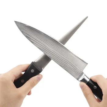 1 шт. стержень для заточки ножей, алмазная точилка для ножей с ручкой из АБС-пластика, точилка из заточной стали, удобные и быстрые кухонные инструменты