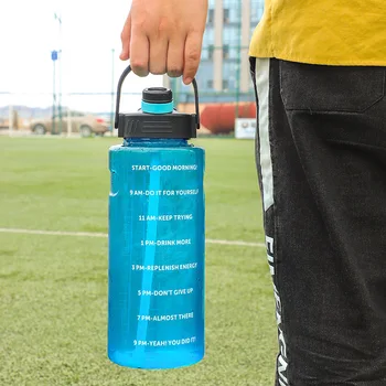 3-литровая бутылка для воды с соломинкой, большая Мотивирующая бутылка для питья в школьном спортзале, не содержащая BPA, спортивная бутылка для питья