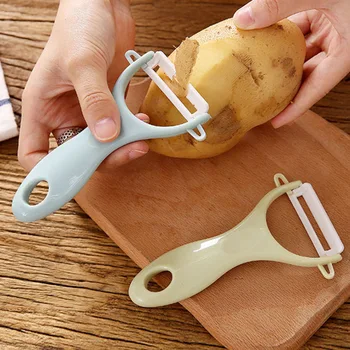 Керамический нож для чистки фруктов, овощей, картофеля, Кухонный ручной строгальный станок для нарезки дынь, огурцов, скоростная терка, бытовой гаджет