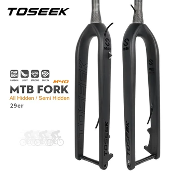 TOSEEK M40 Полностью Карбоновая Вилка MTB Bike Boost Вилка Для Горного Велосипеда 29er Через Ось 15*110 мм Дисковый Тормоз 160 мм Ротор
