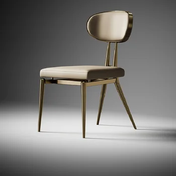 Роскошное домашнее Современное минималистичное кожаное кресло, Минималистичное Рабочее кресло Со спинкой, Чайное кресло, кофейное кресло