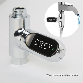 Термометр для крана для душа Светодиодный Цифровой дисплей Электронный термометр для воды Тестер температуры для домашней кухни Ванной комнаты душа