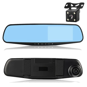 Автомобильное зеркало заднего вида рекордер авто мониторинг автомобильный видеорегистратор передняя и задняя двойная запись автомобиля поставок