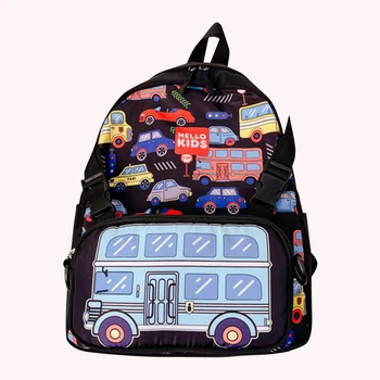 Большая вместительная сумка для книг в детском саду, Мультяшный автомобиль, Рюкзак для малышей, Милый детский школьный рюкзак, Портативный Оксфордский модный рюкзак Kawaii