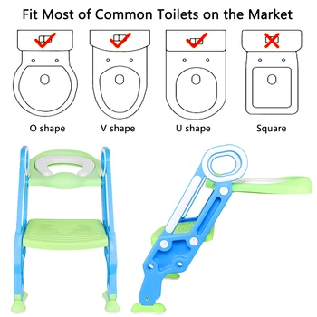 Безопасное сиденье для приучения малыша к горшку и туалету, ступенька для стула с регулируемой лестницей, нескользящее откидное сиденье для приучения ребенка к туалету