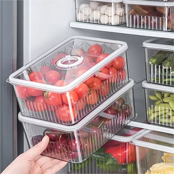 Коробка для хранения в холодильнике, коробка для хранения свежих продуктов, кухонная коробка для хранения овощей, фруктов, яиц, замороженная запечатанная коробка для отделки