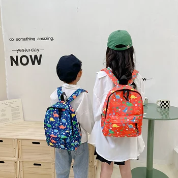 Детский рюкзак с милым принтом динозавра, школьный рюкзак для малышей в детском саду, Школьные сумки для мальчиков и девочек, Регулируемые школьные сумки с мультяшными животными