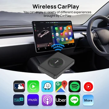 CarlinKit Mini Carplay Wireless Box WiFi Bluetooth Адаптер для Tesla Model 3/X/Y/S Apple CarPlay Dongle OTA Upgrade A