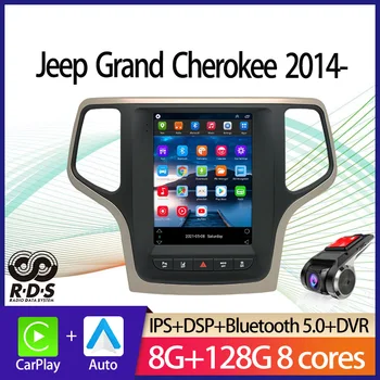 Android Авторадио Стерео Для Jeep Grand Cherokee 2014-2022 Автомобильный GPS Навигационный Мультимедийный Плеер с RDS BT Wifi 4G Carplay