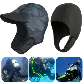 2 мм шапочки для плавания с капюшоном для дайвинга, Профессиональное подводное плавание, водные виды спорта, шляпа для серфинга, повязка на голову, шапочка для дайвинга