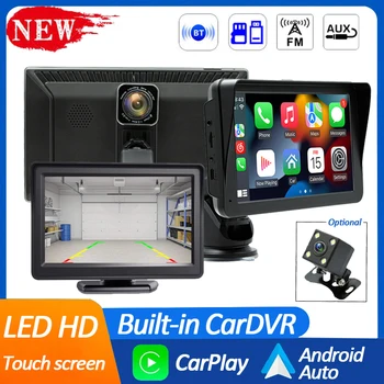 Универсальный 7-дюймовый Мультимедийный Видеоплеер CarPlay Android Auto Car MP5 Player Автомобильный Радиоприемник Встроенный CarDVR 4,3-дюймовый Night Vision Scree